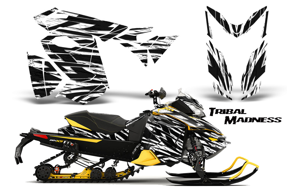 Skidoo Rev XS Graphics Kit Tribal Madness White YB